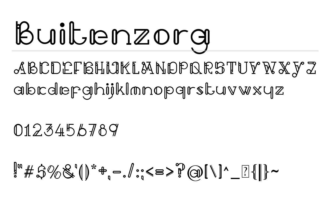 Buitenzorg Font preview