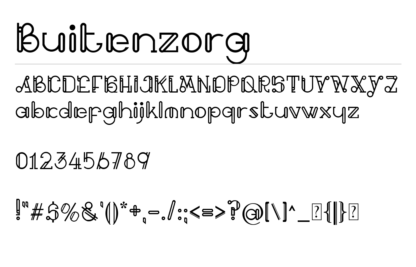 Buitenzorg Font preview