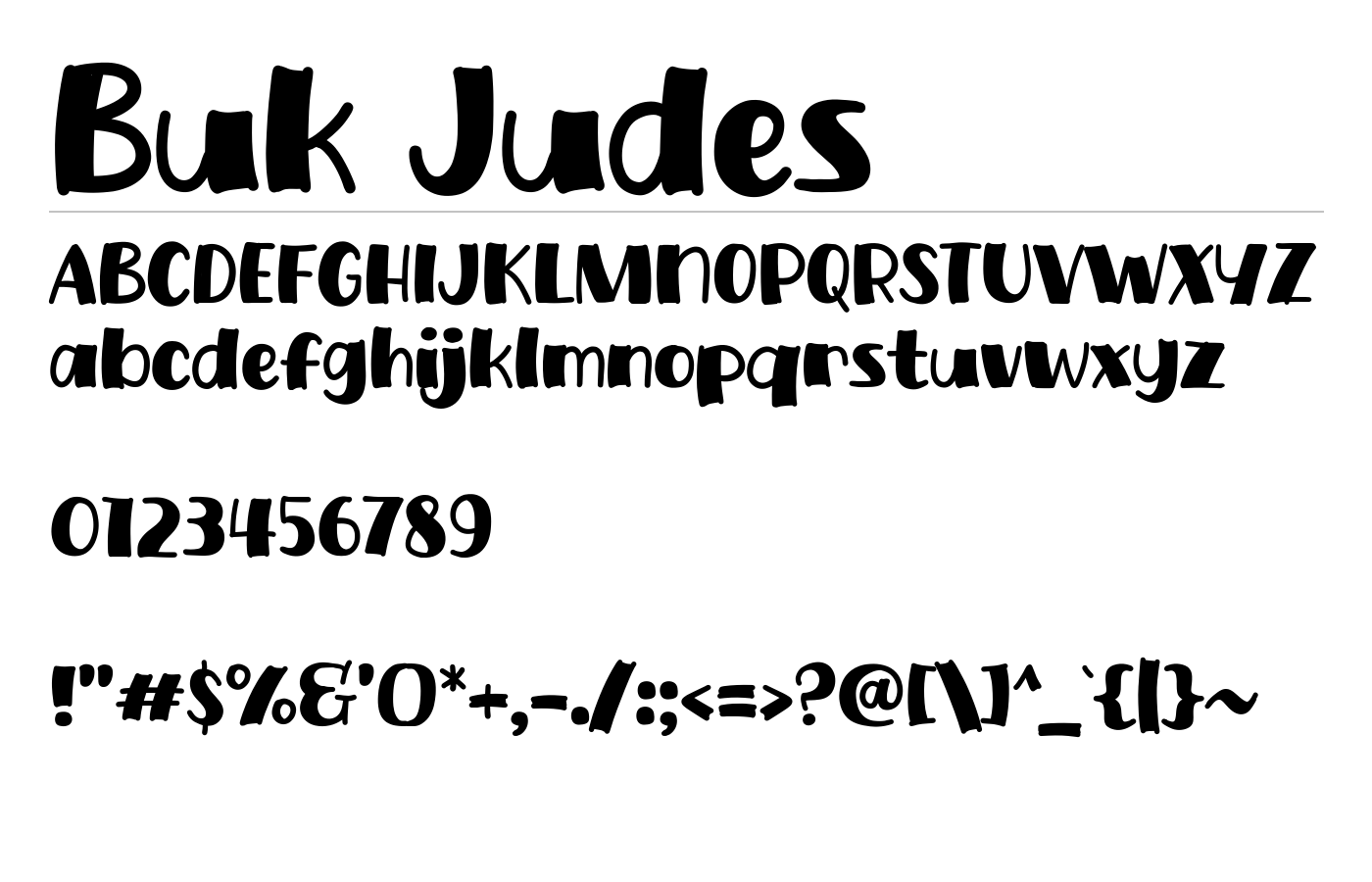Buk Judes Font preview