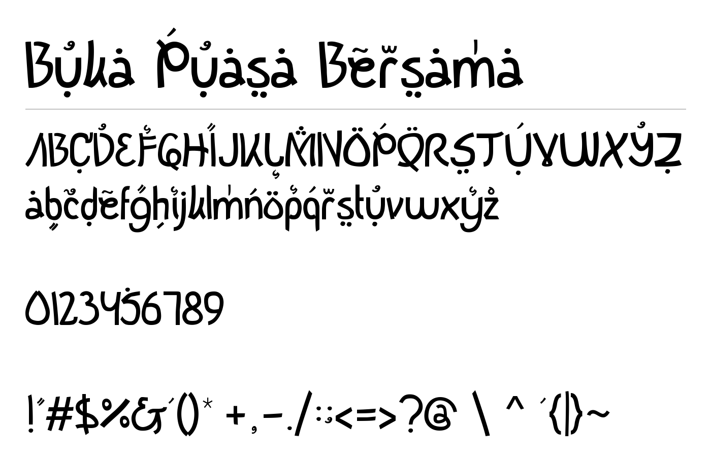 Buka Puasa Bersama Font preview
