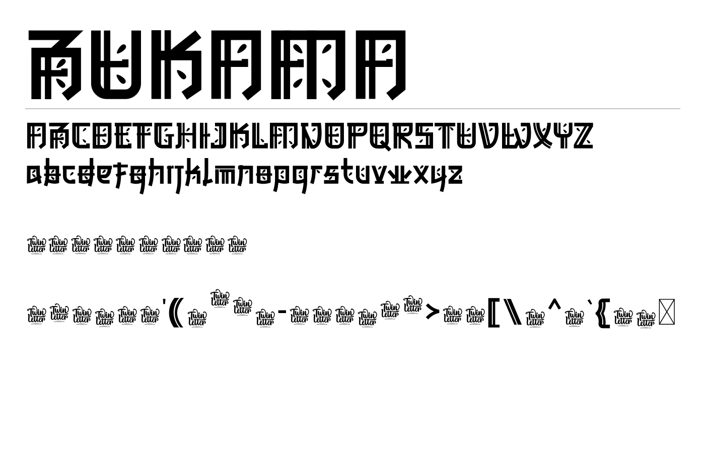 BUKAMA Font preview