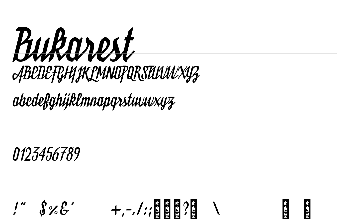 Bukarest Font preview