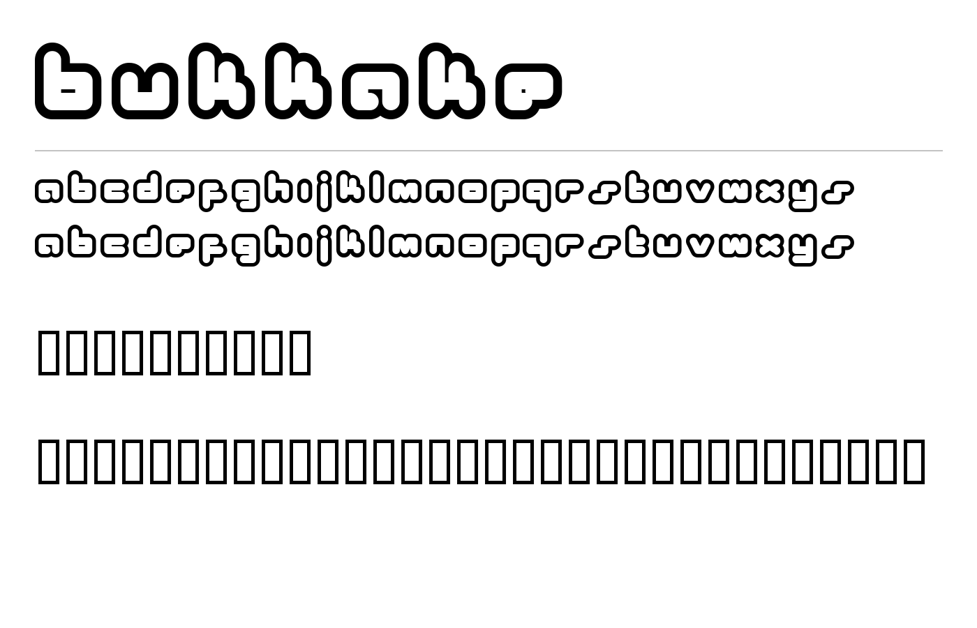 Bukkake Font preview