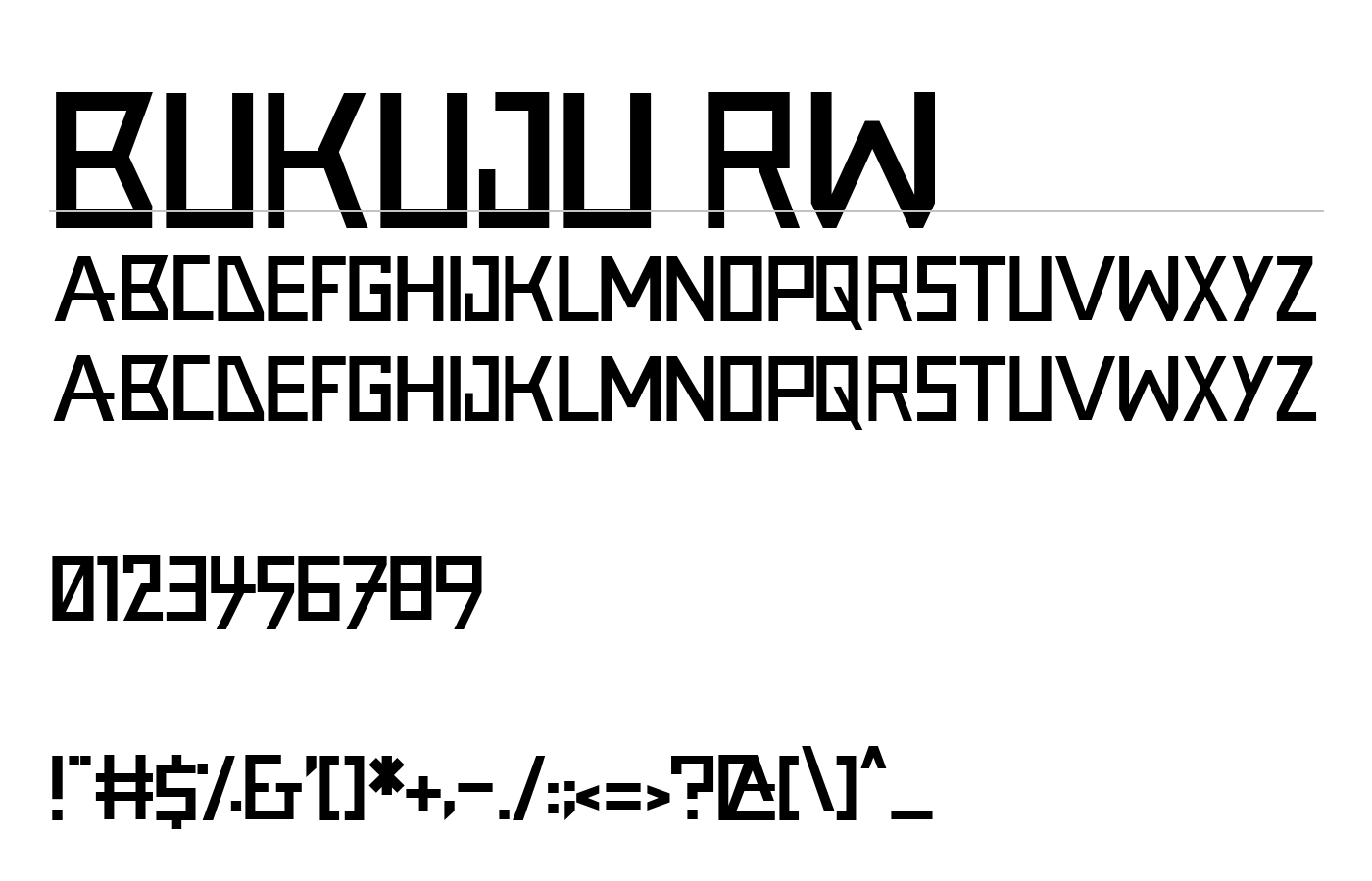Bukuju RW Font preview