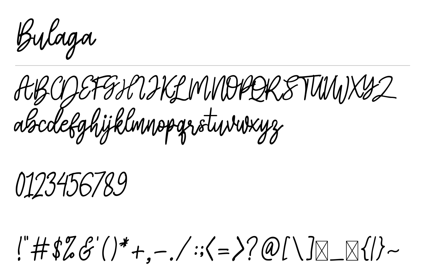 Bulaga Font preview