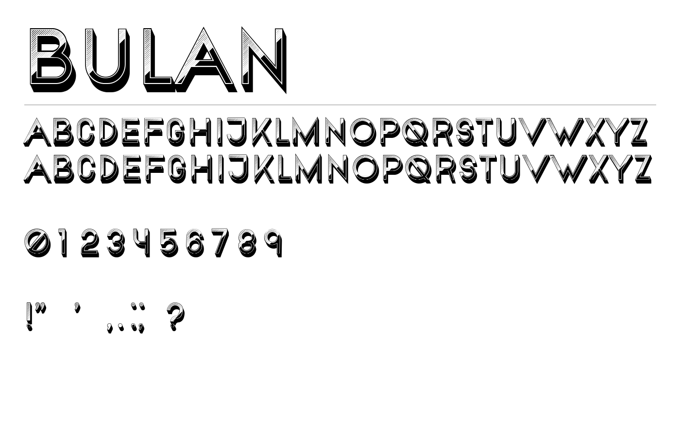 Bulan Font preview