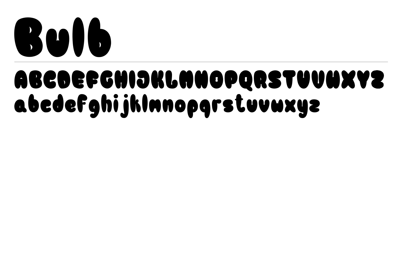 Bulb Font preview
