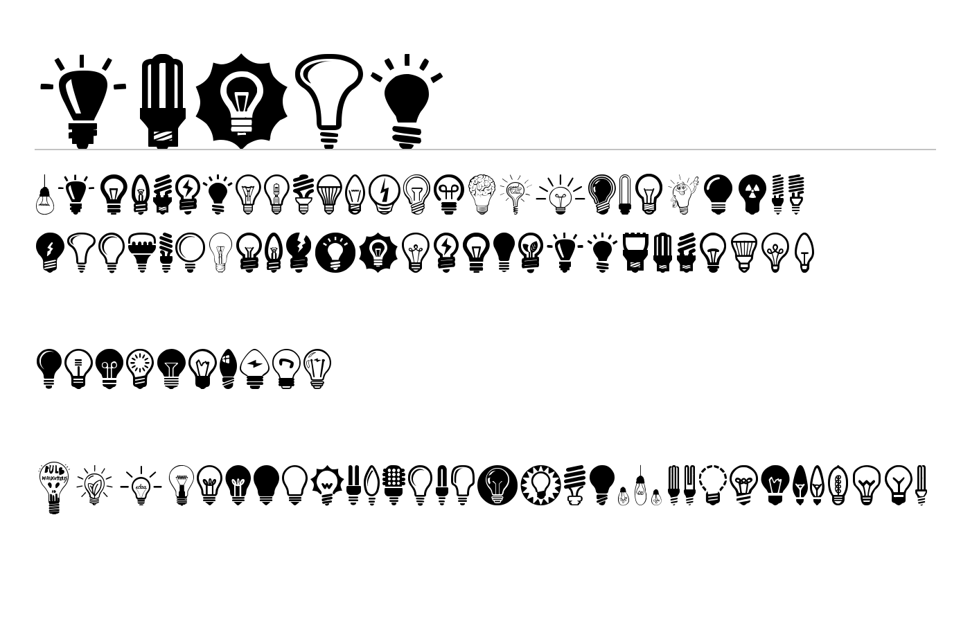 Bulbs Font preview