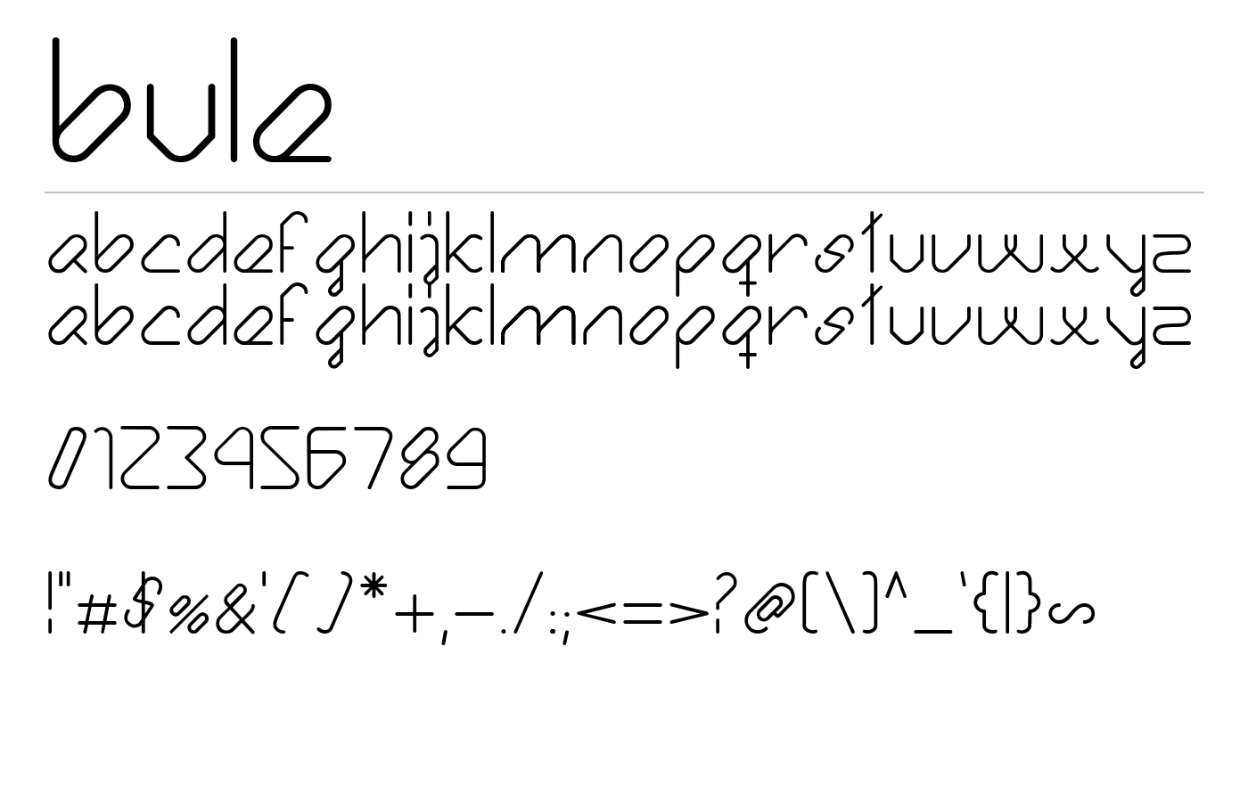 Bule Font preview