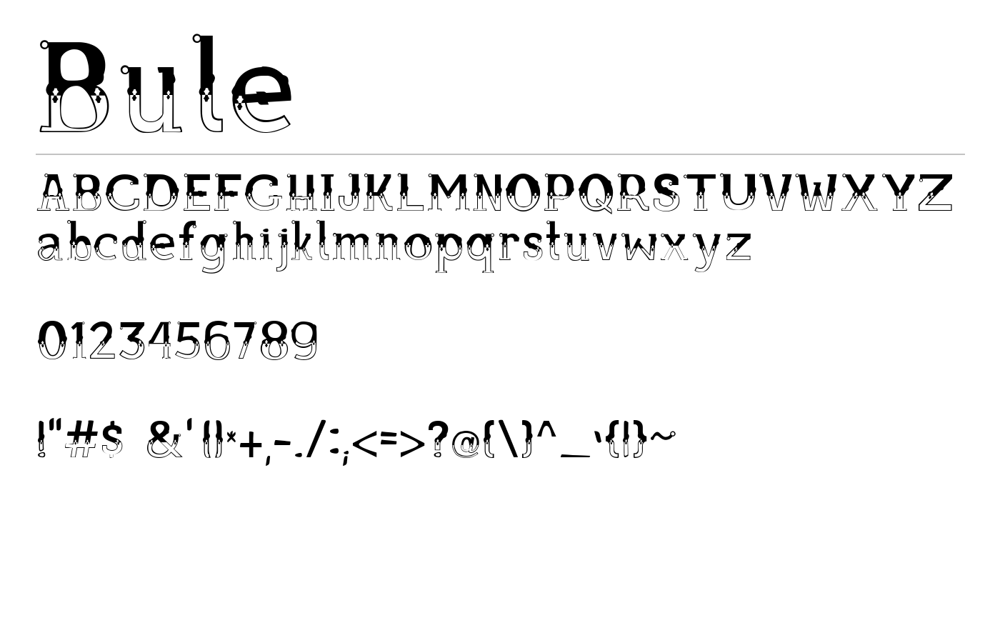 Bule Font preview
