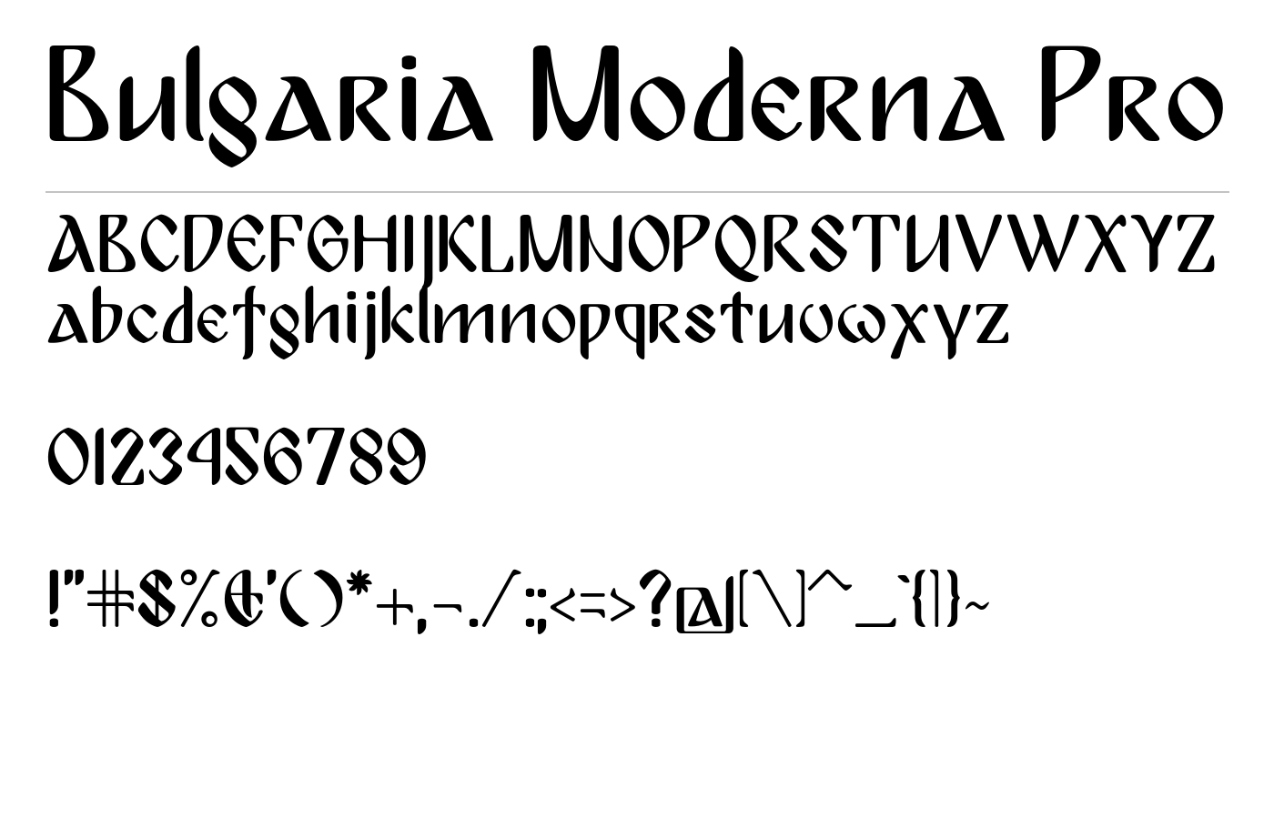 Bulgaria Moderna Pro Font preview