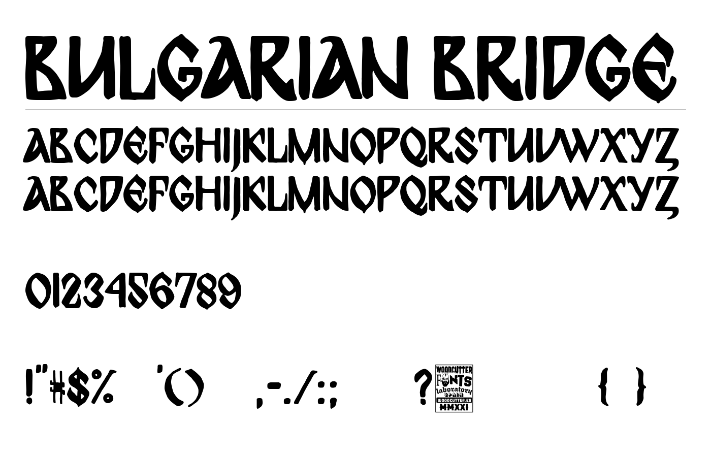 Bulgarian Bridge Font preview