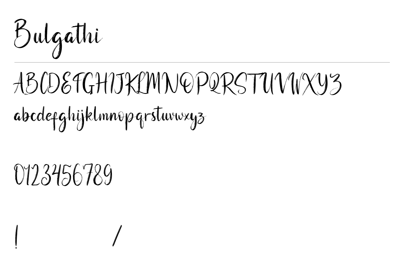 Bulgathi Font preview