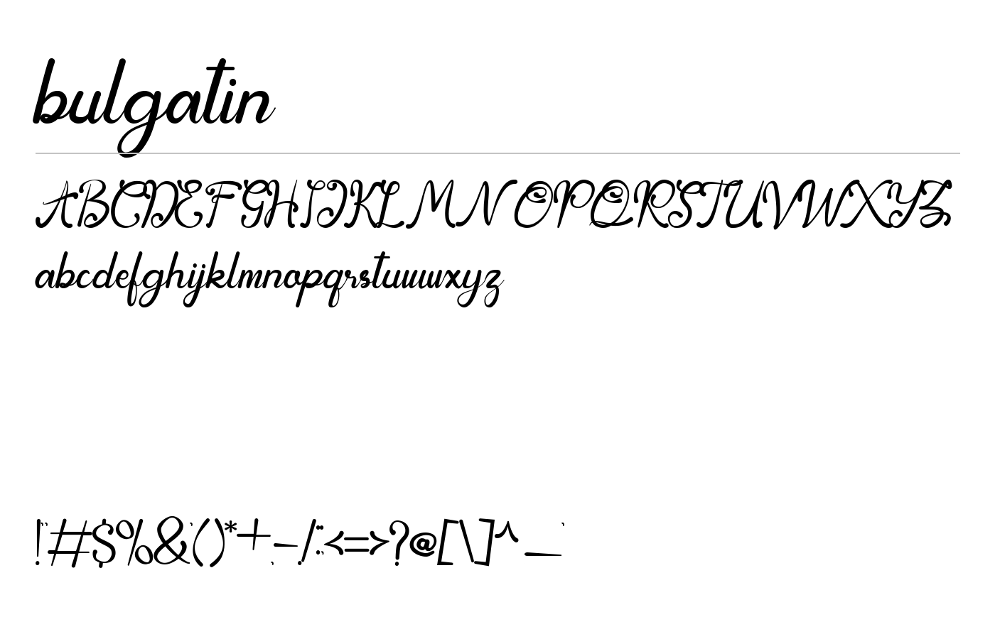 bulgatin Font preview