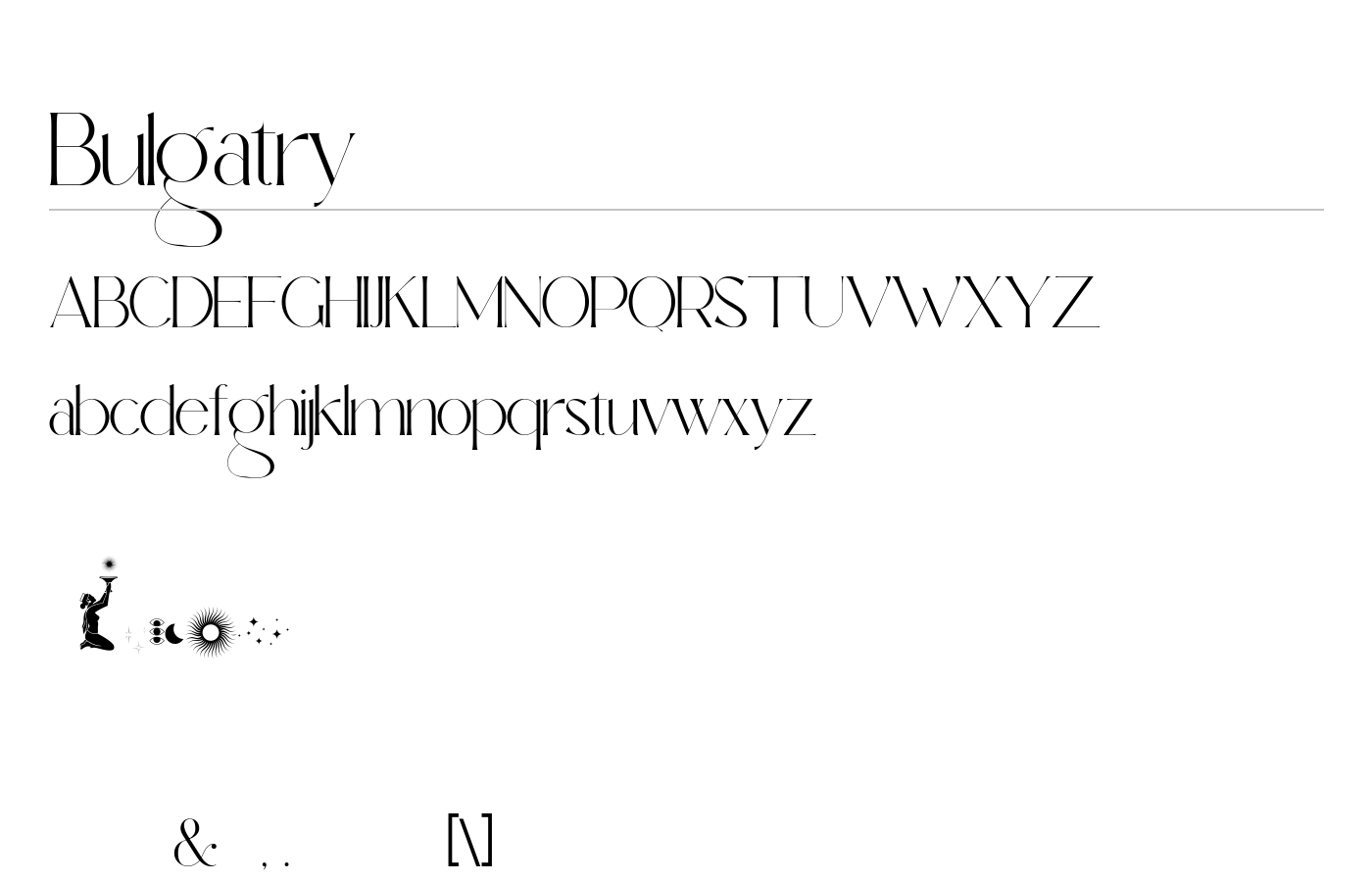 Bulgatry Font preview