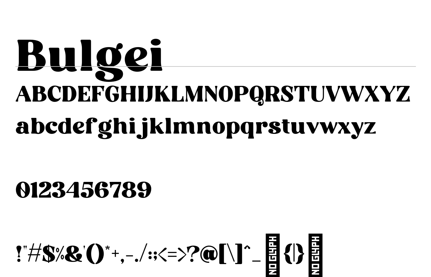 Bulgei Font preview