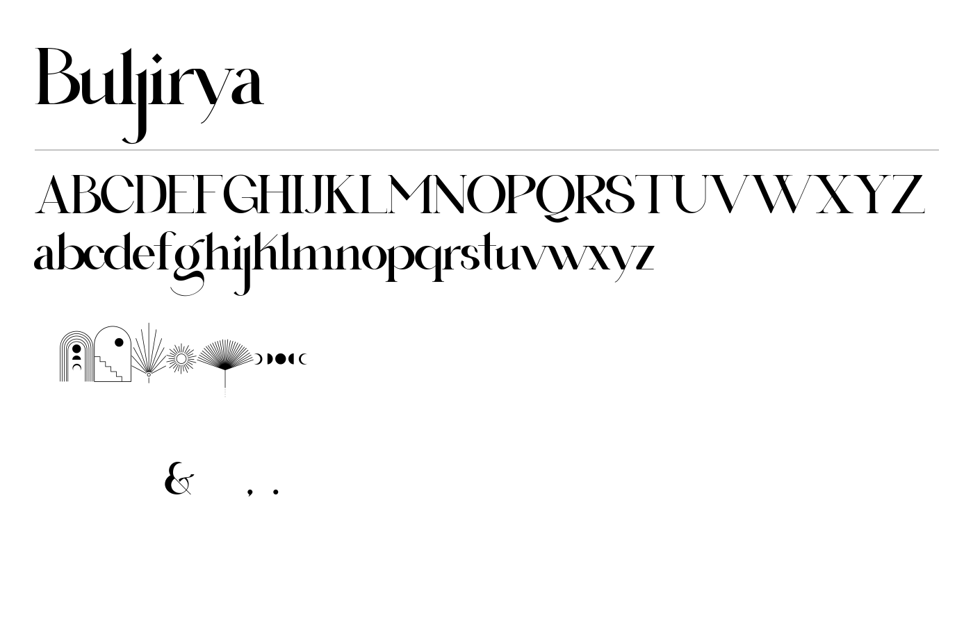 Buljirya Font preview