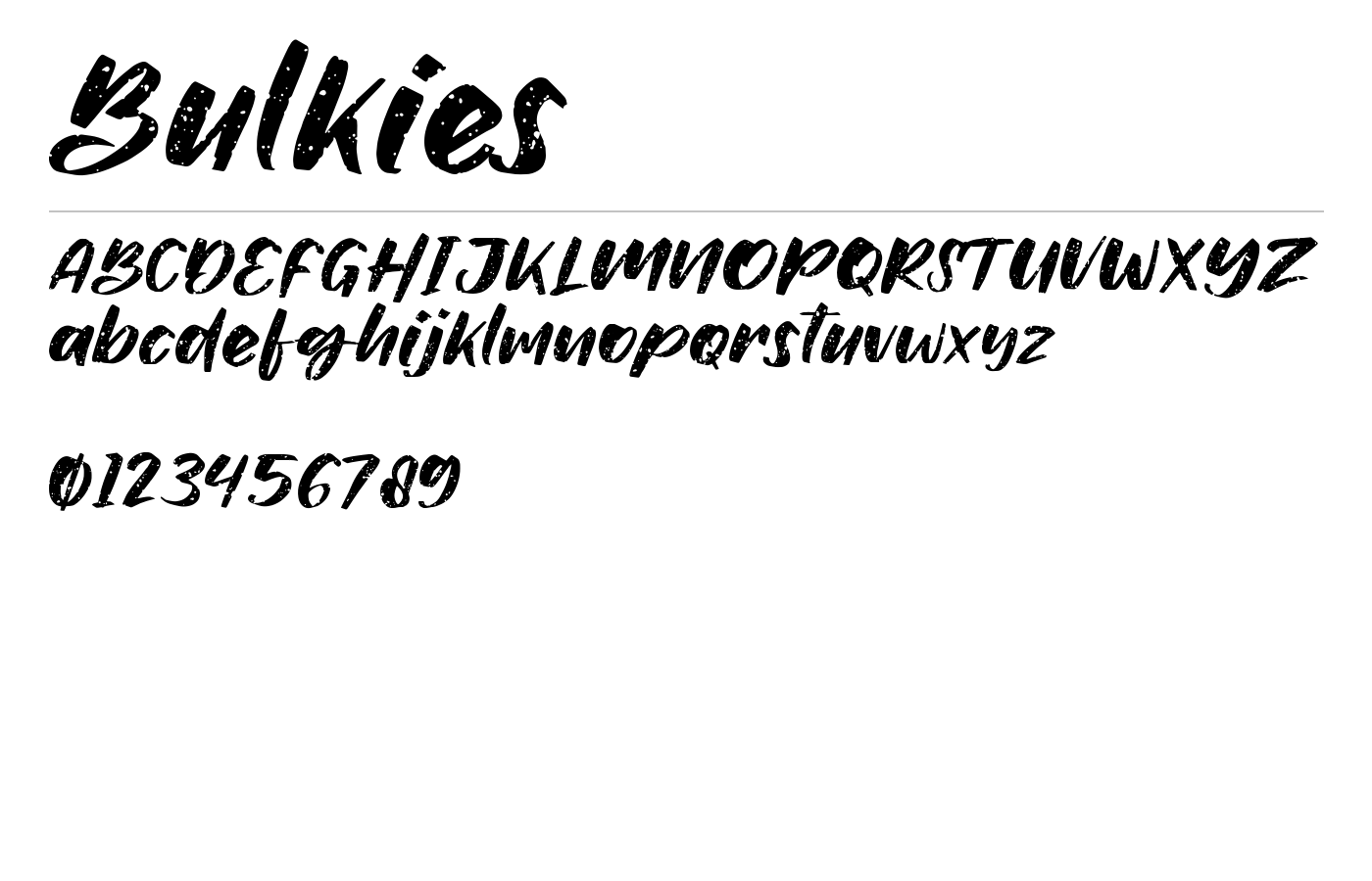 Bulkies Font preview