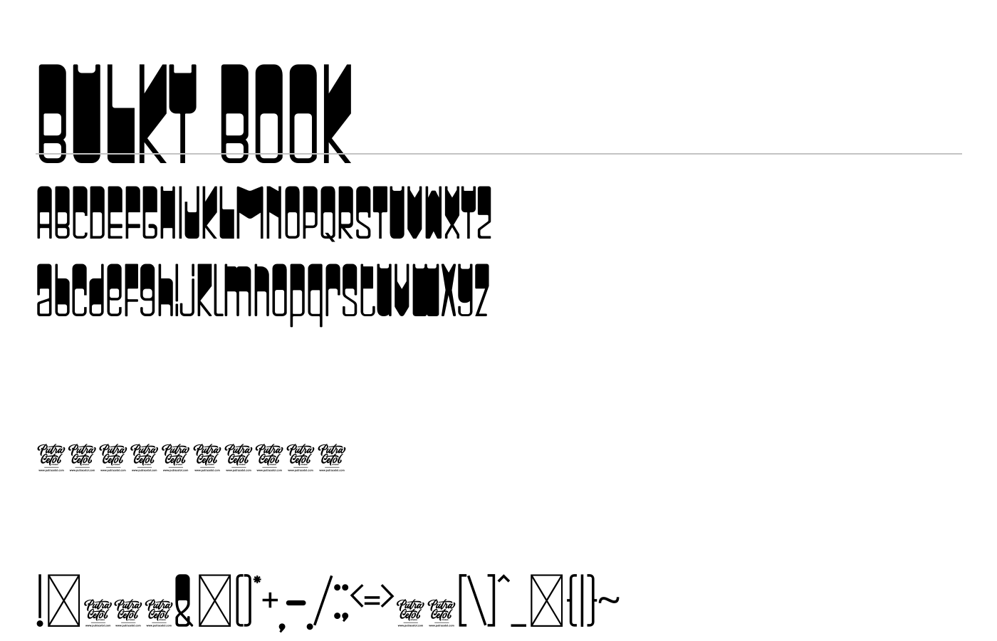 BULKY BOOK Font preview