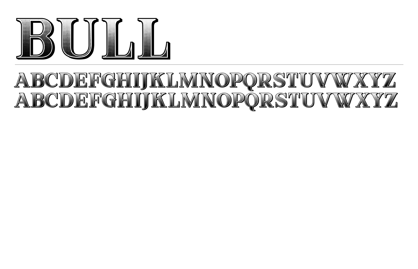 Bull Font preview