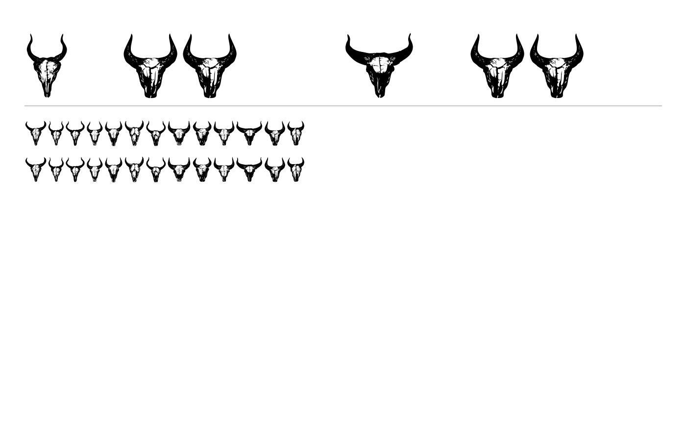 Bull Skulls Font preview