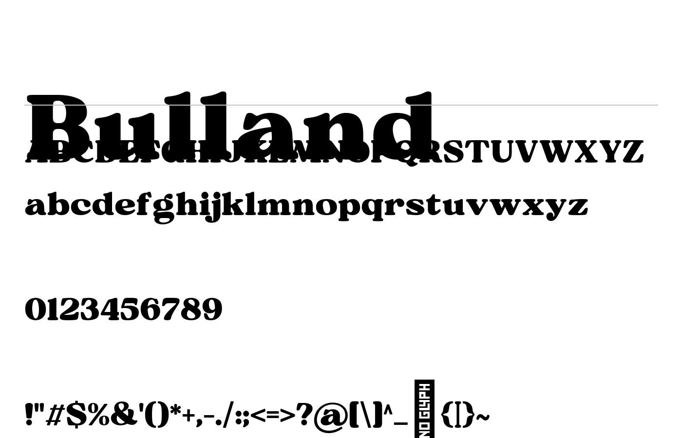 Bulland Font preview