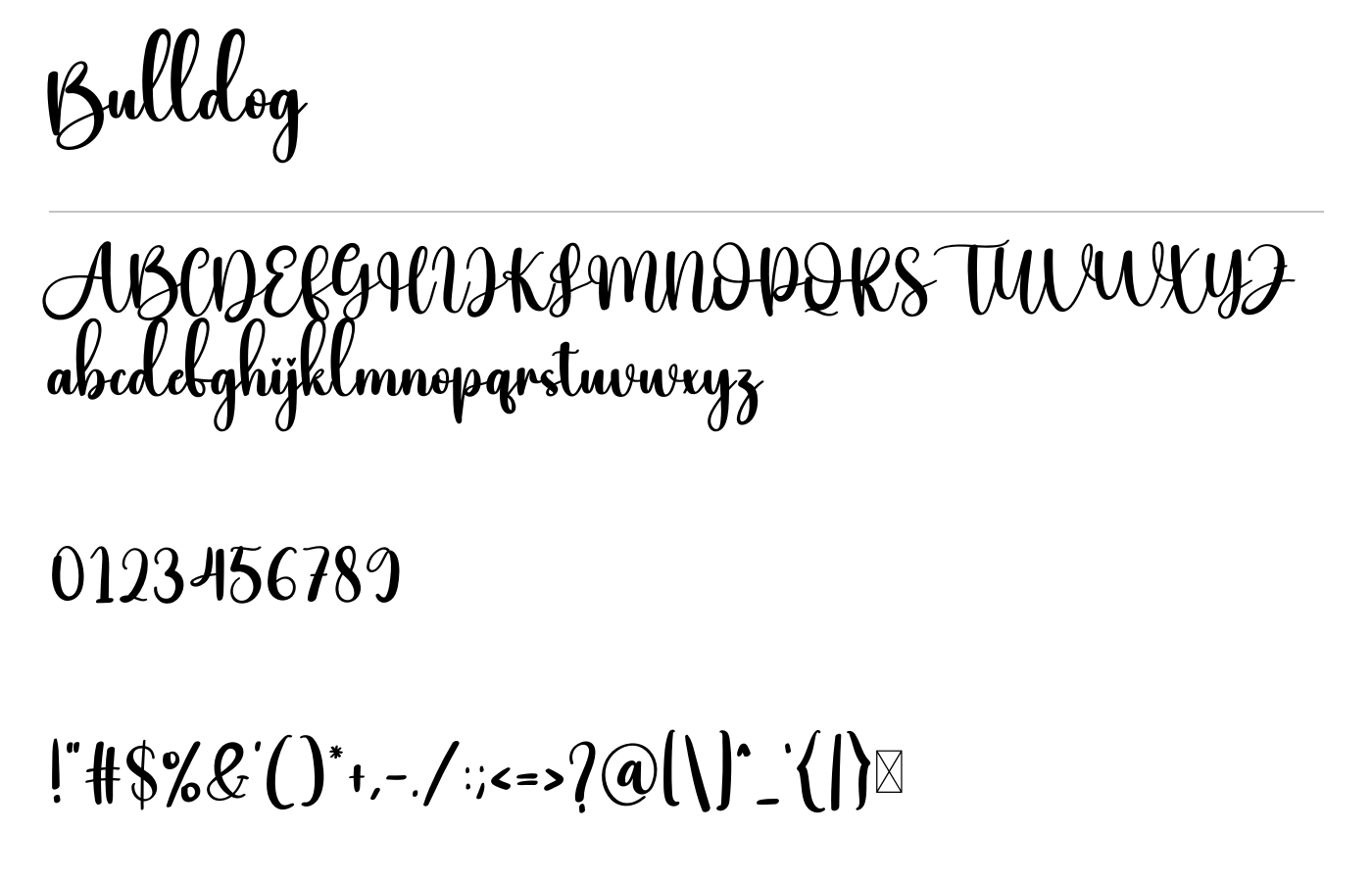 Bulldog Font preview