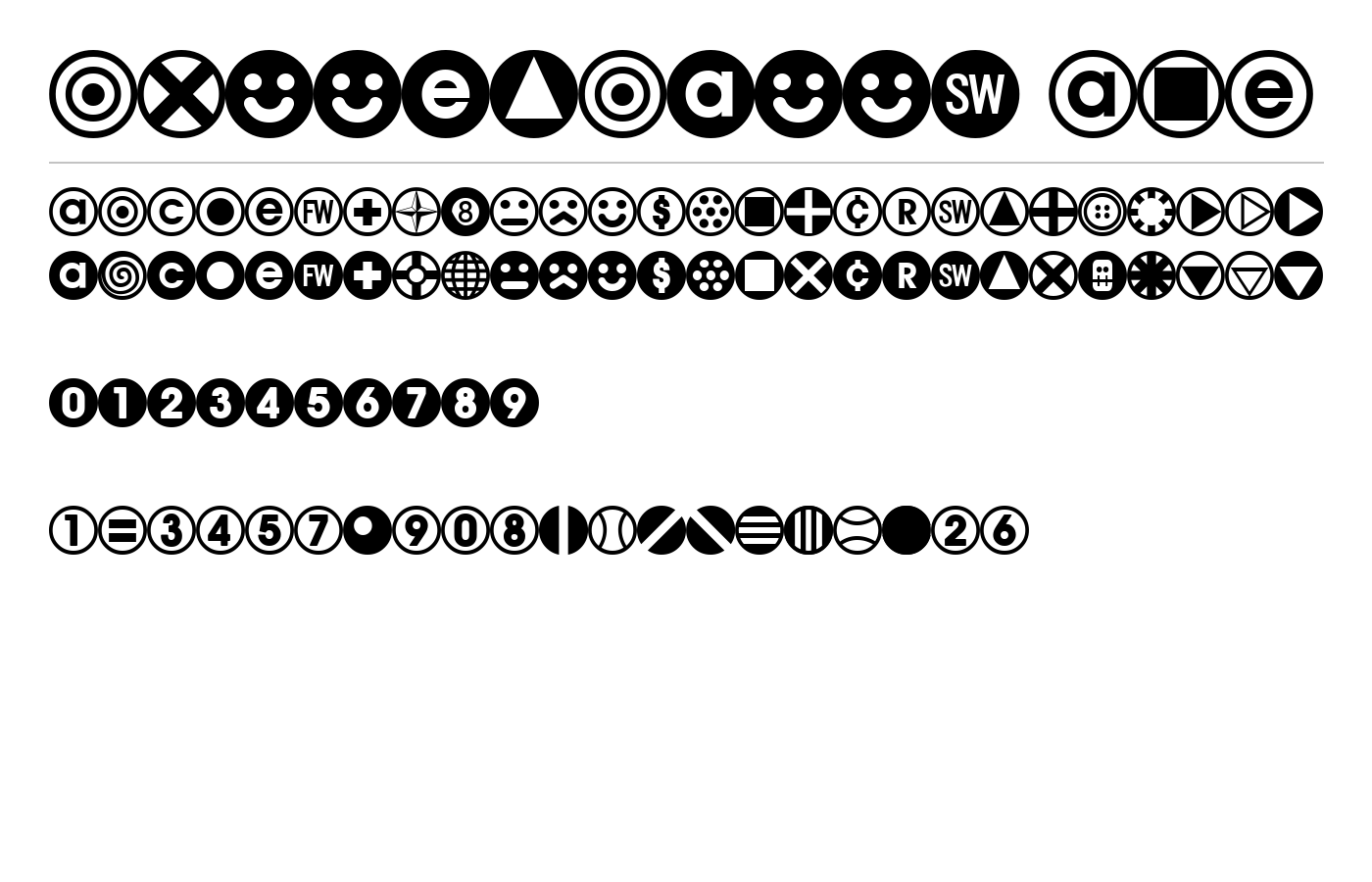 BulletBalls AOE Font preview