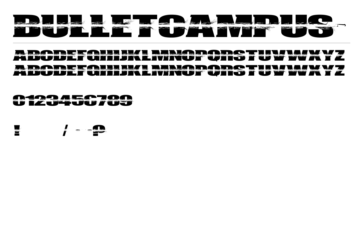 BULLETCAMPUS> Font preview