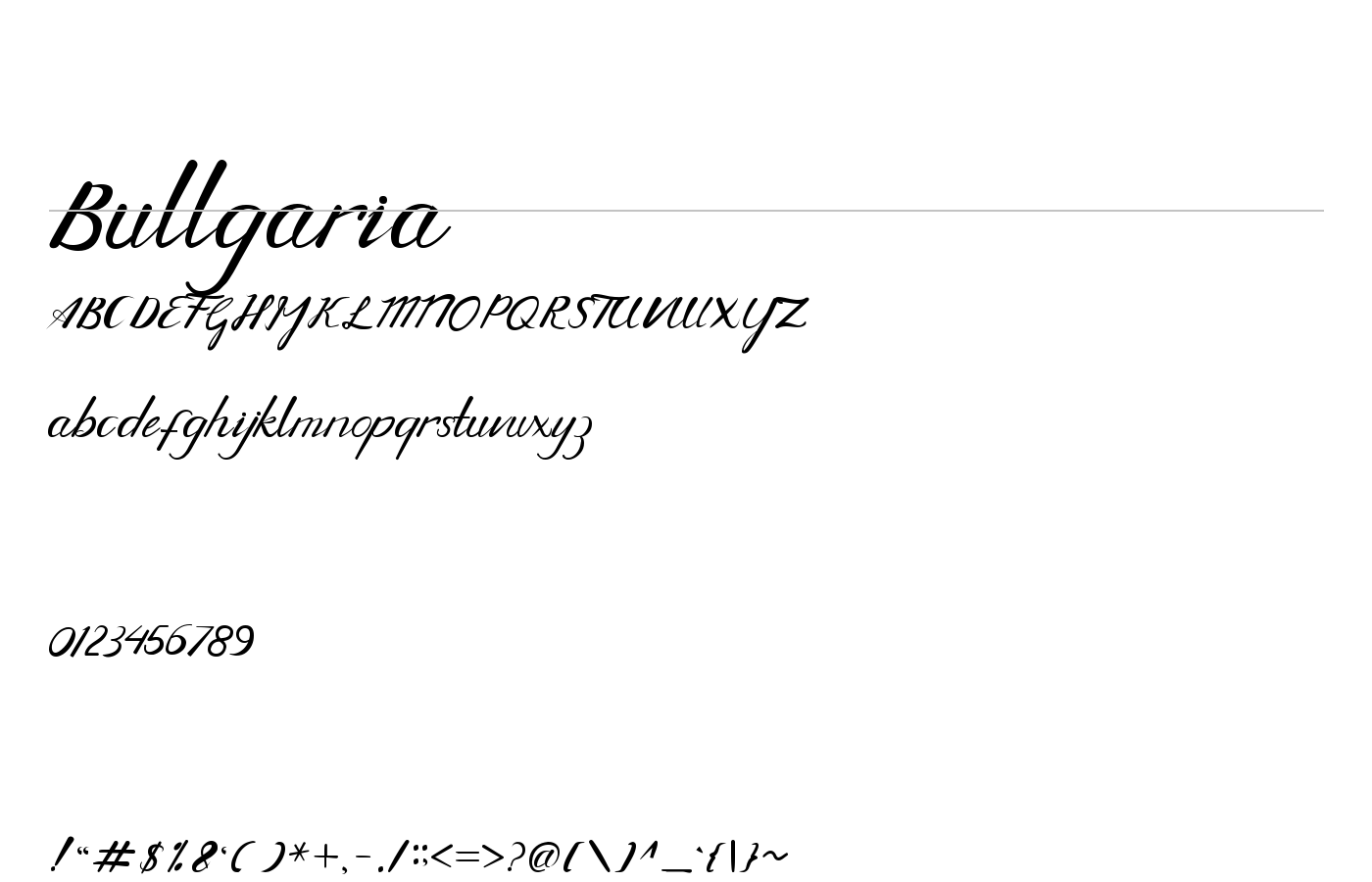 Bullgaria Font preview