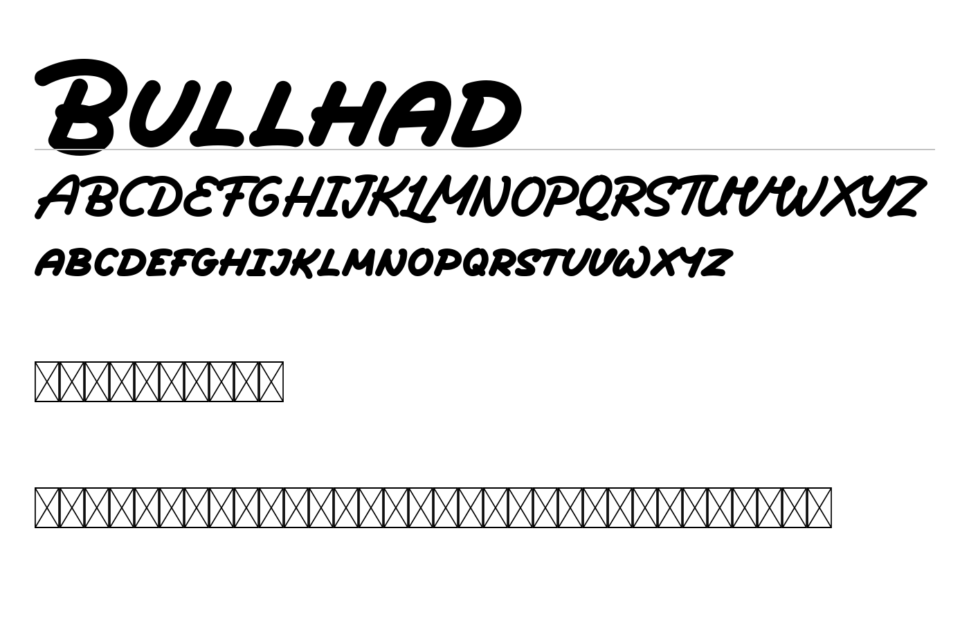 Bullhad Font preview
