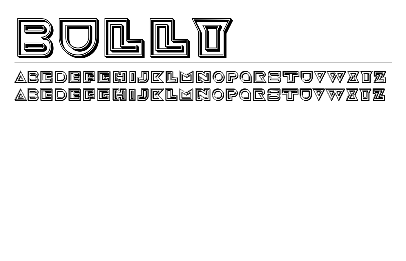 Bully Font preview