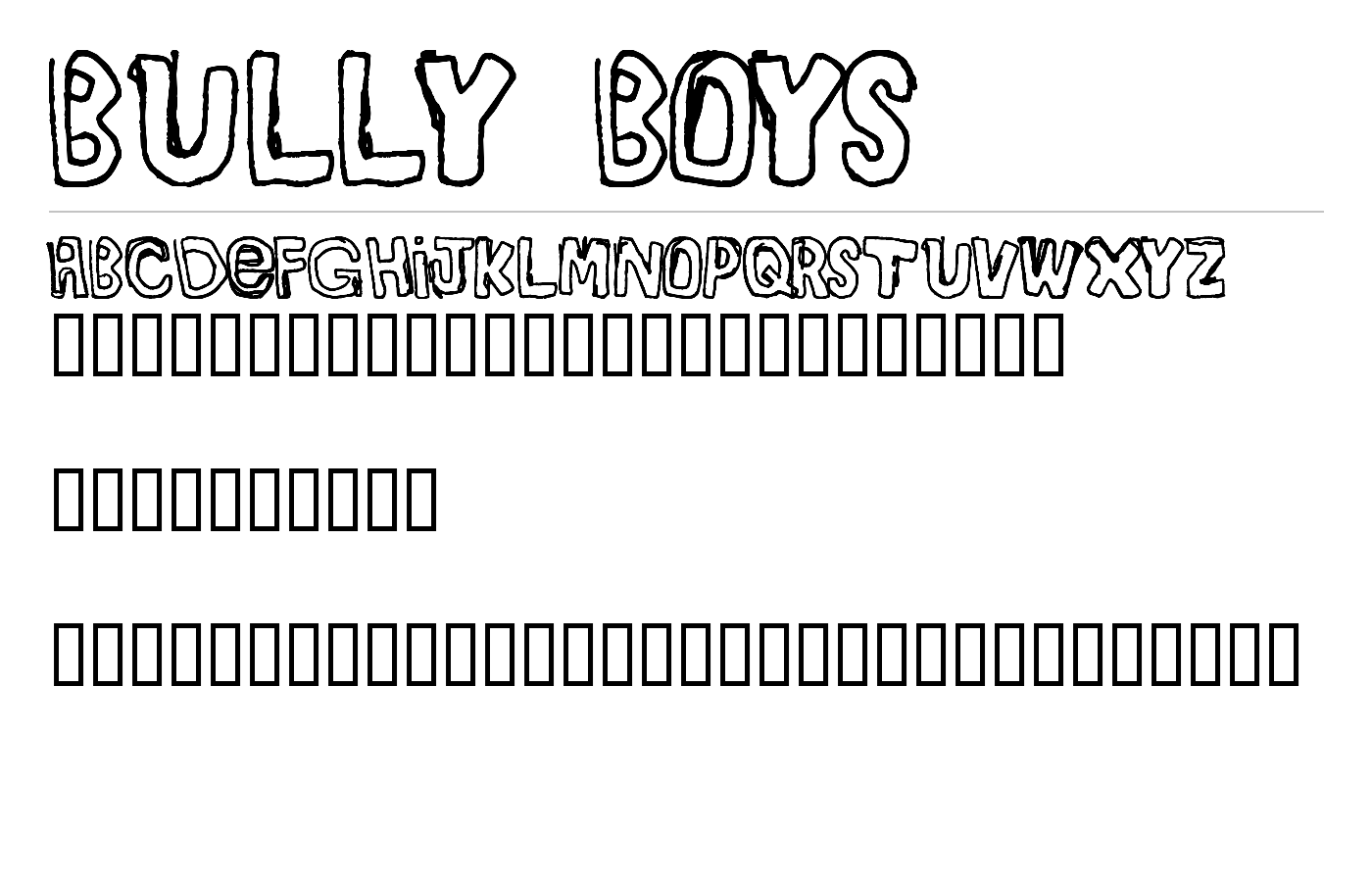 BULLY BOYS Font preview