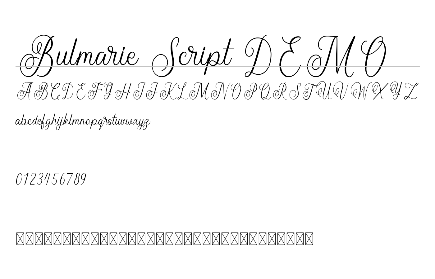 Bulmarie Script DEMO Font preview