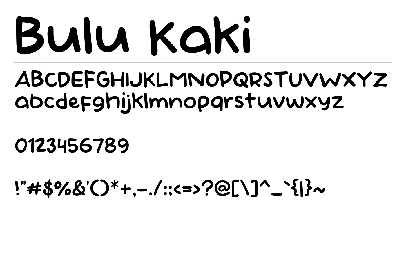 Bulu Kaki Font preview