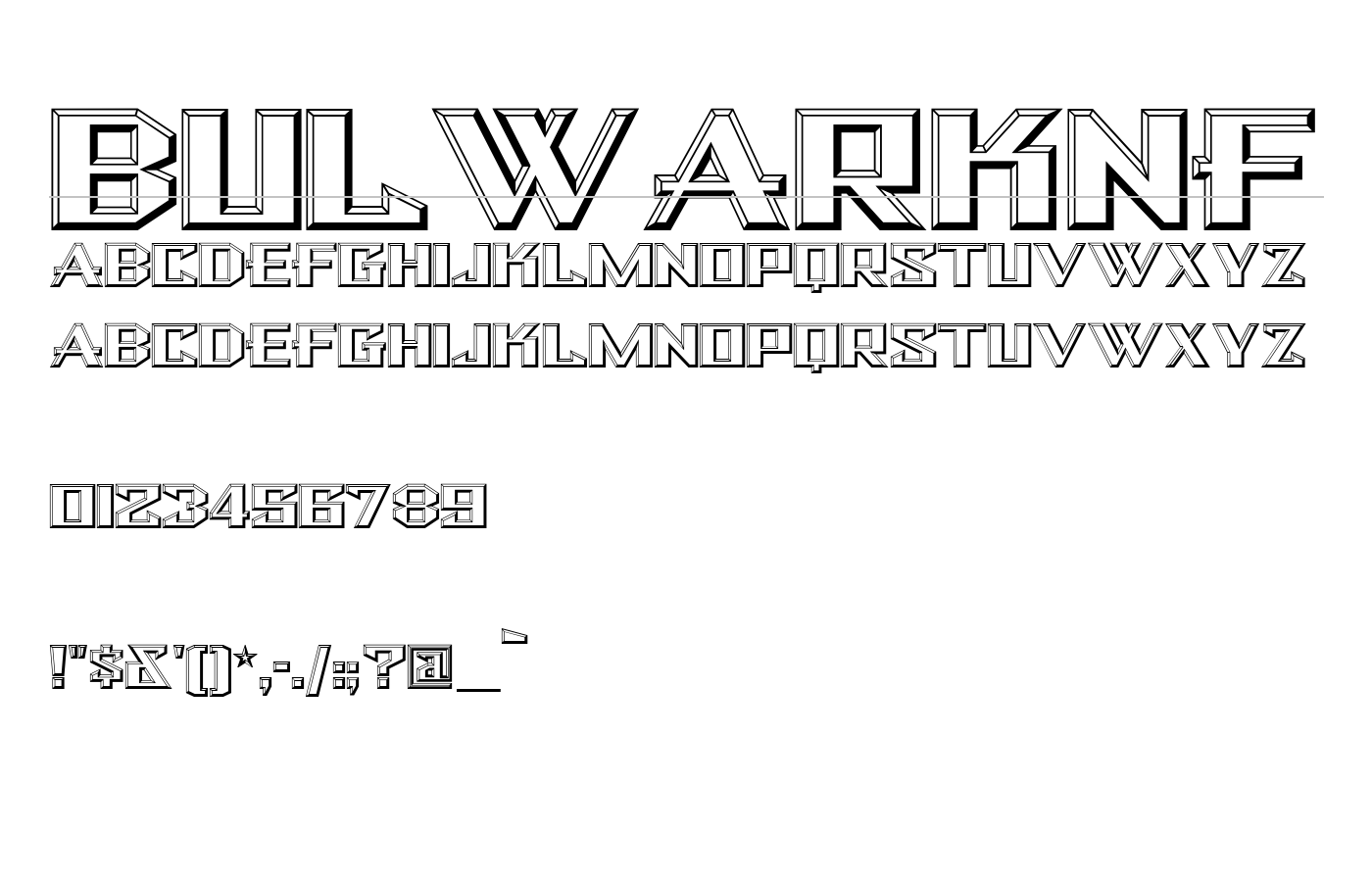 BulwarkNF Font preview