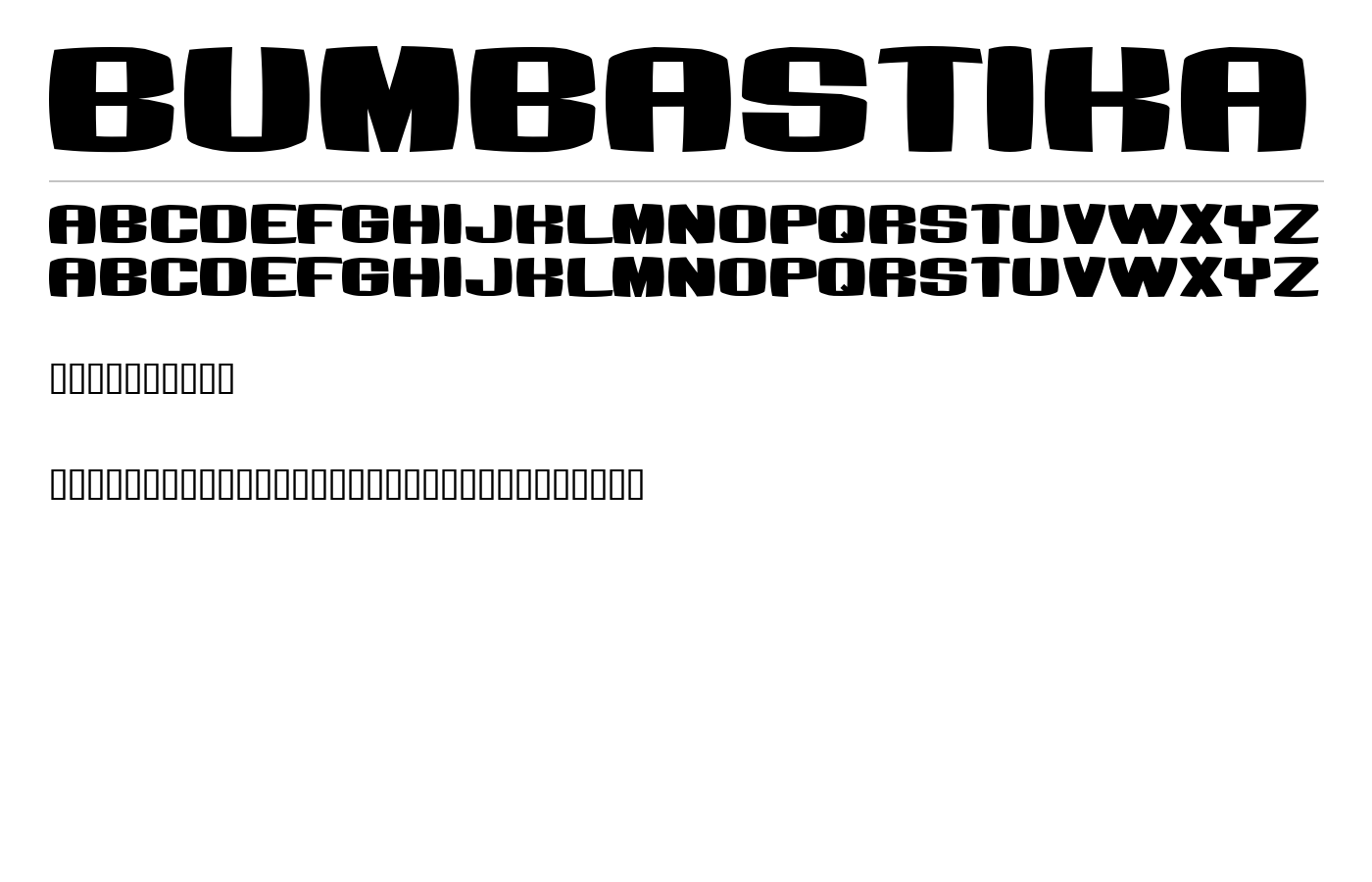 Bumbastika Font preview