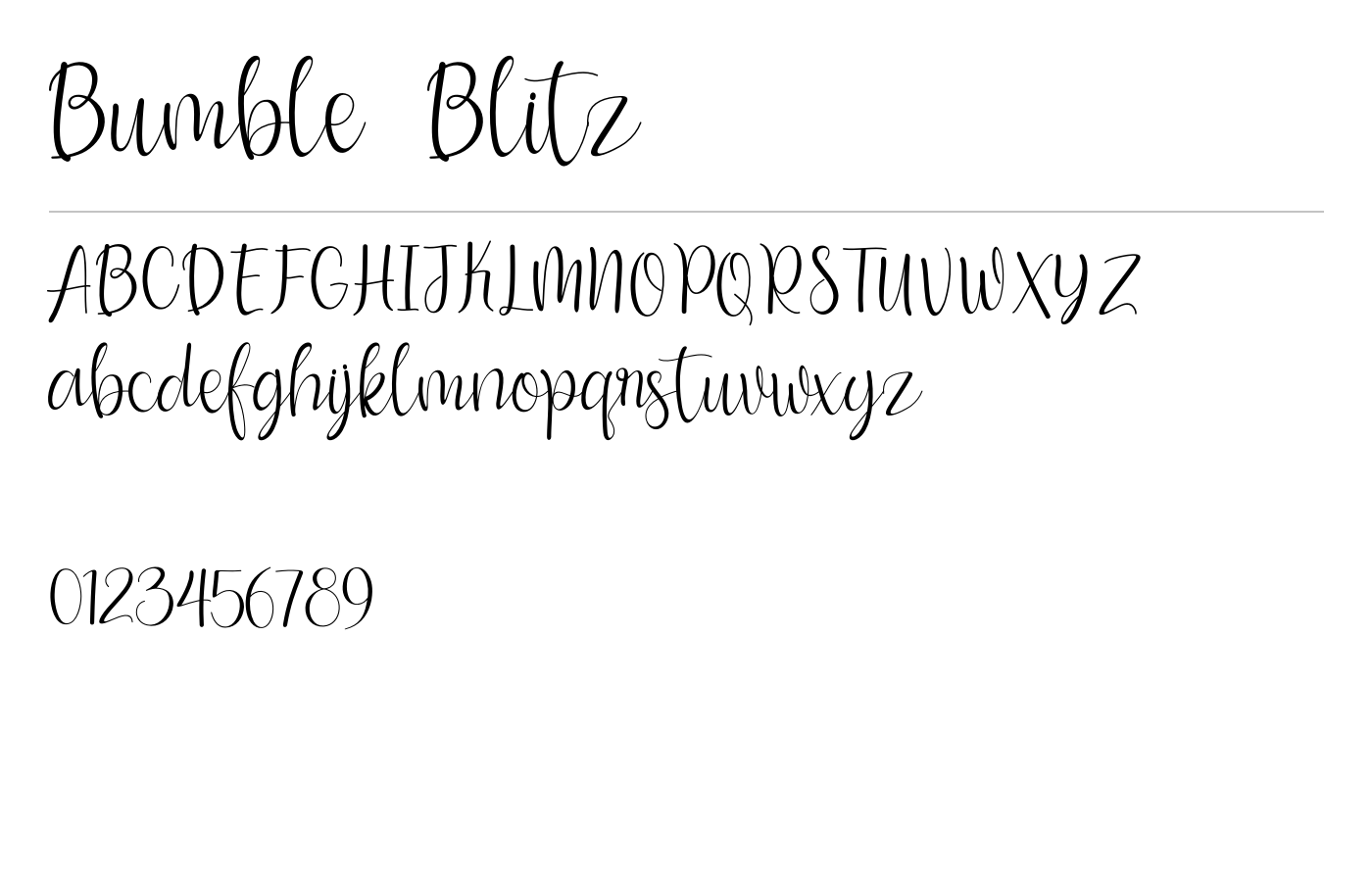 Bumble Blitz Font preview