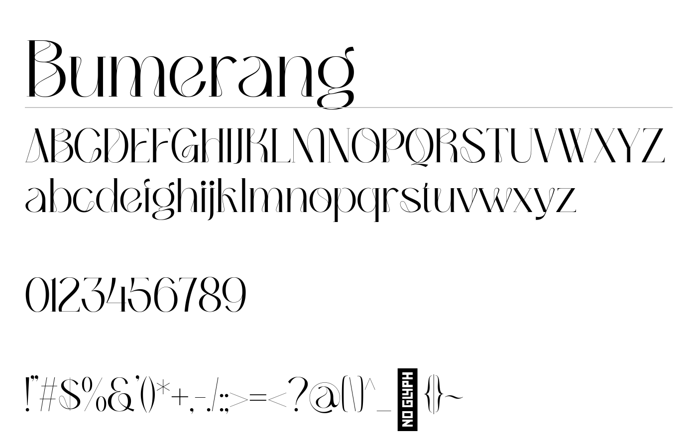 Bumerang Font preview