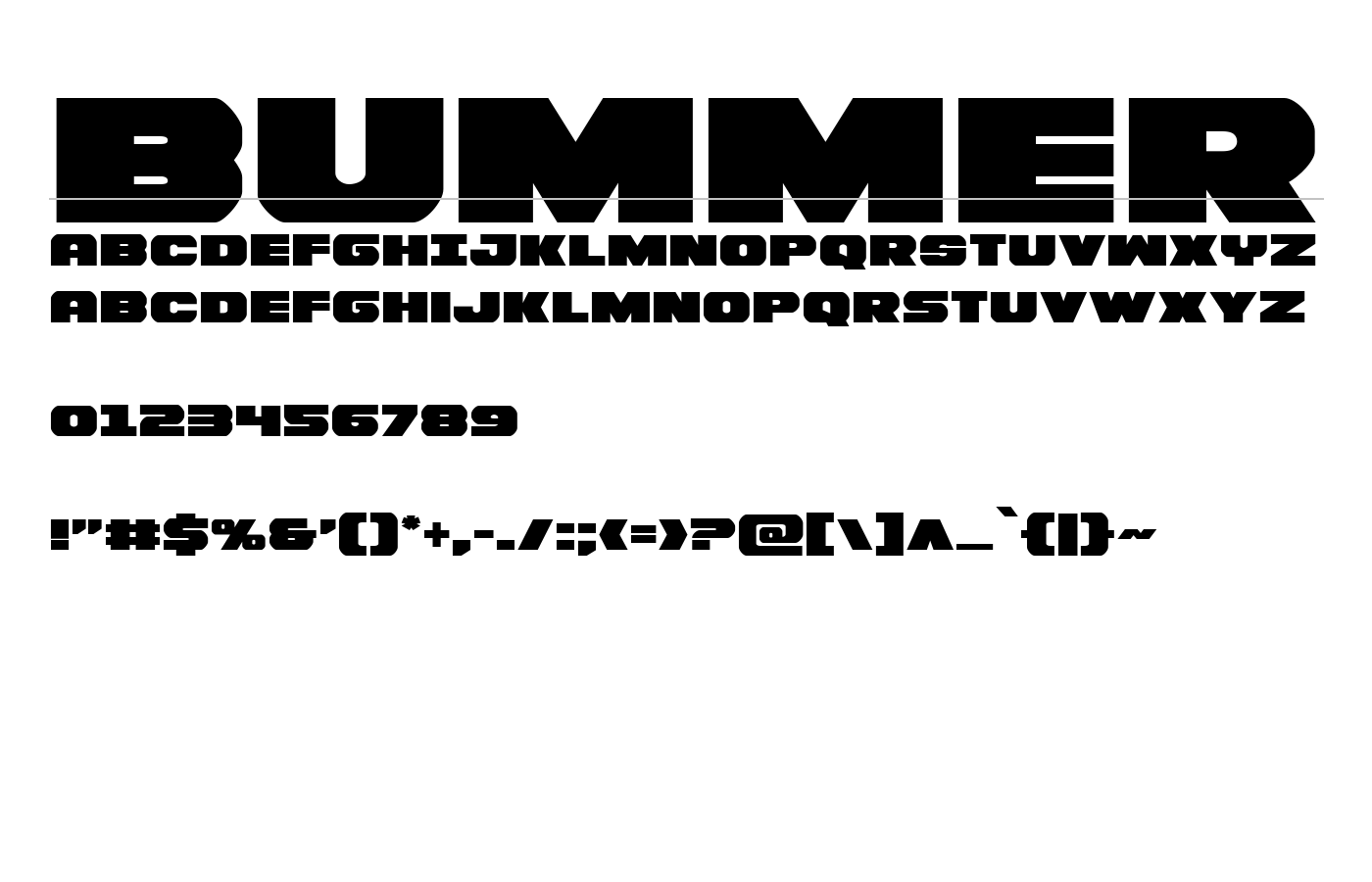 Bummer Font preview