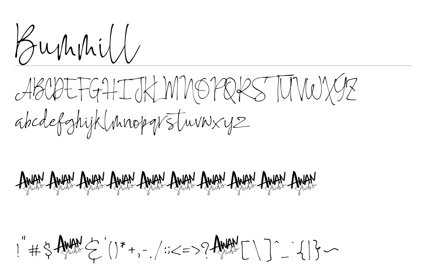 Bummill Font preview
