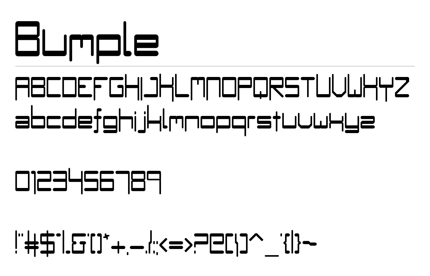 Bumple Font preview
