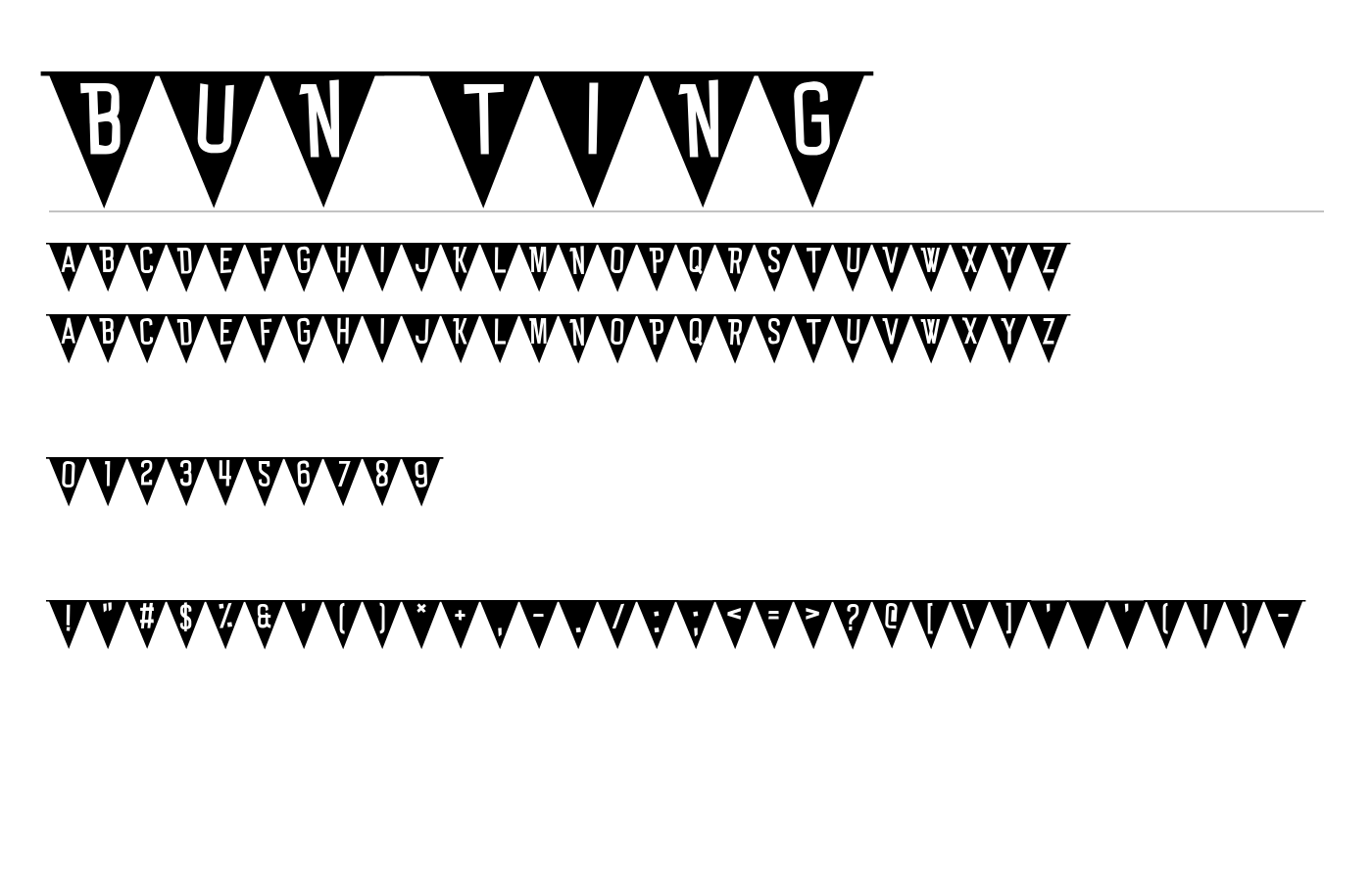 Bun Ting Font preview