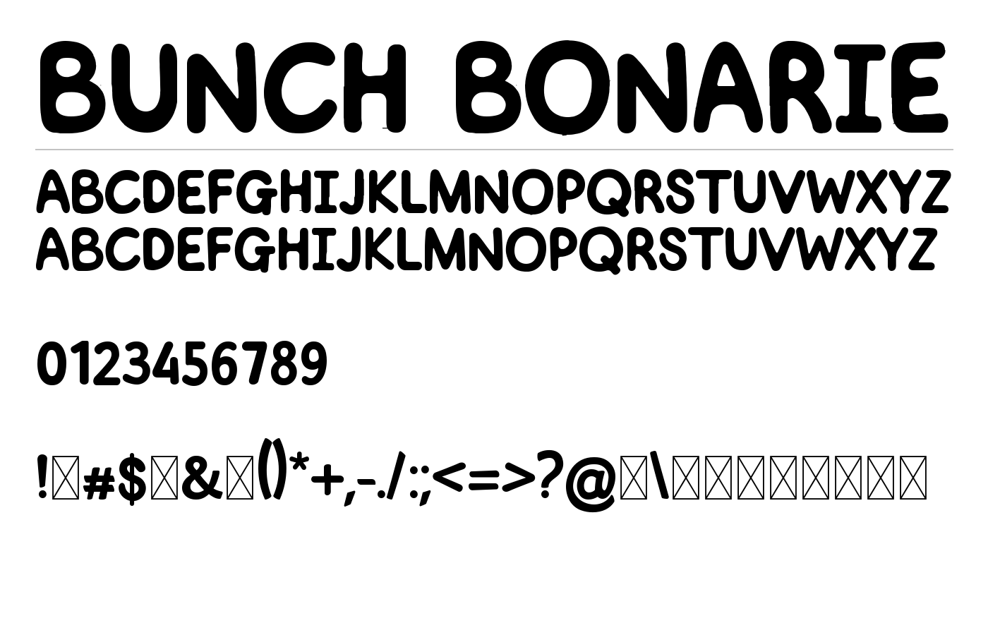BUNCH BONARIE Font preview