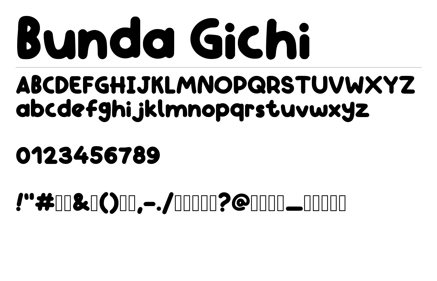 Bunda Gichi Font preview