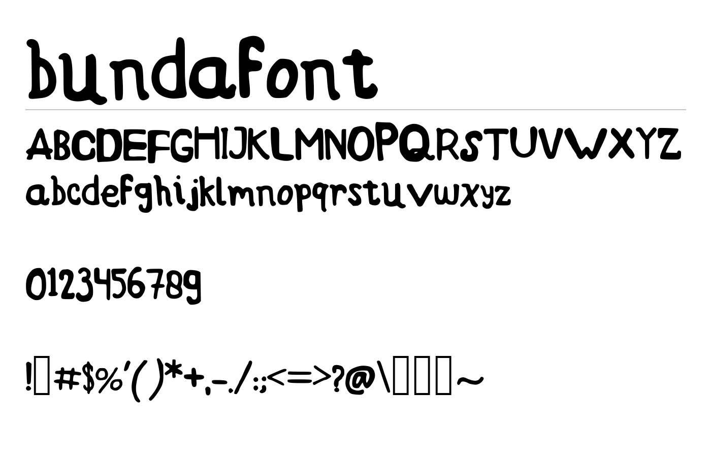 bundafont preview