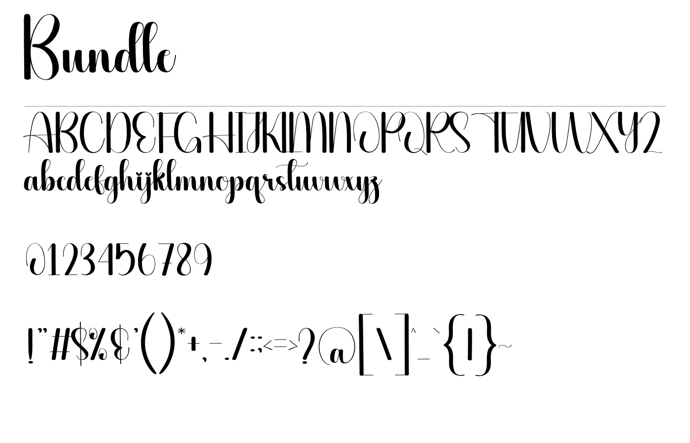 Bundle Font preview