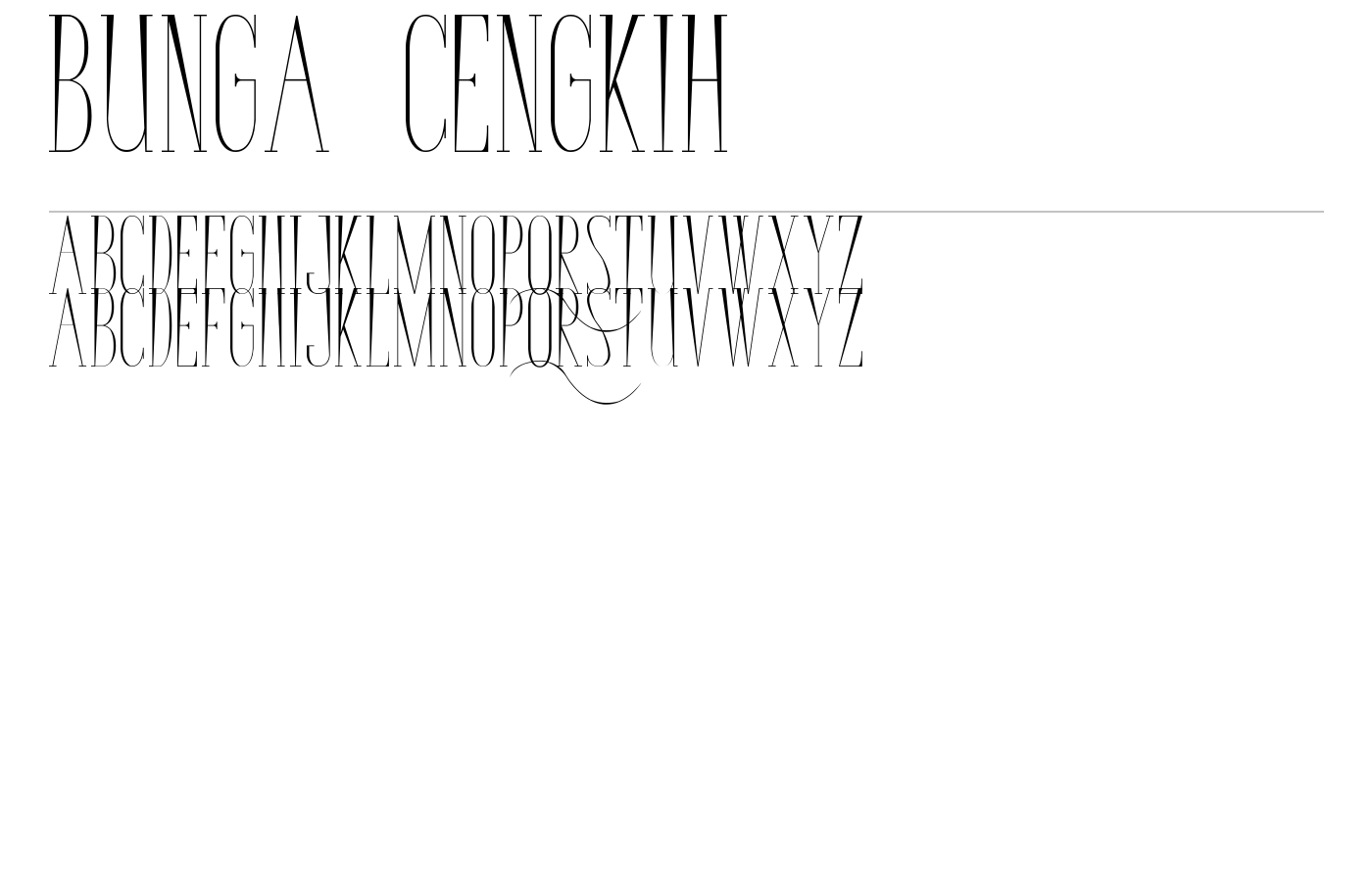 Bunga Cengkih Font preview