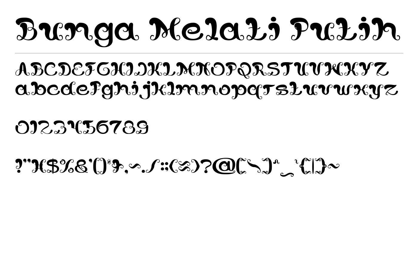 Bunga Melati Putih Font preview
