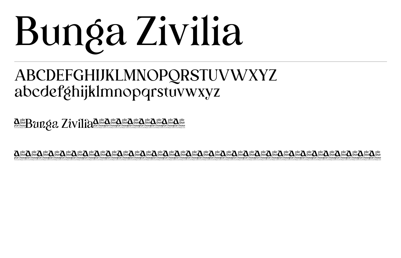 Bunga Zivilia Font preview